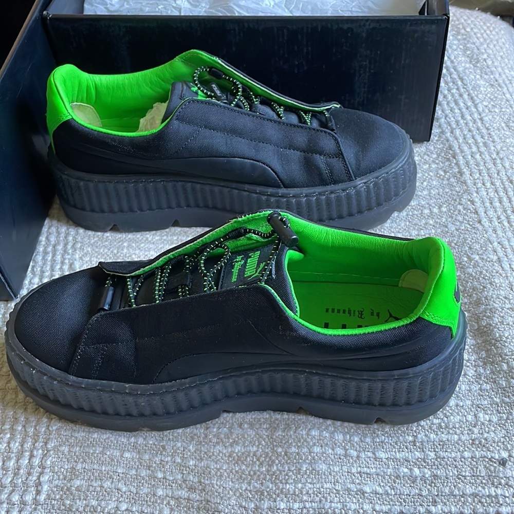 EUC Puma Fenty by Rihanna cleared creeper surf black and green size 9